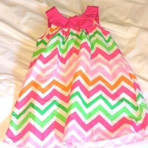 Colorful Cotton summer dress although size not on label it fits for 2T
